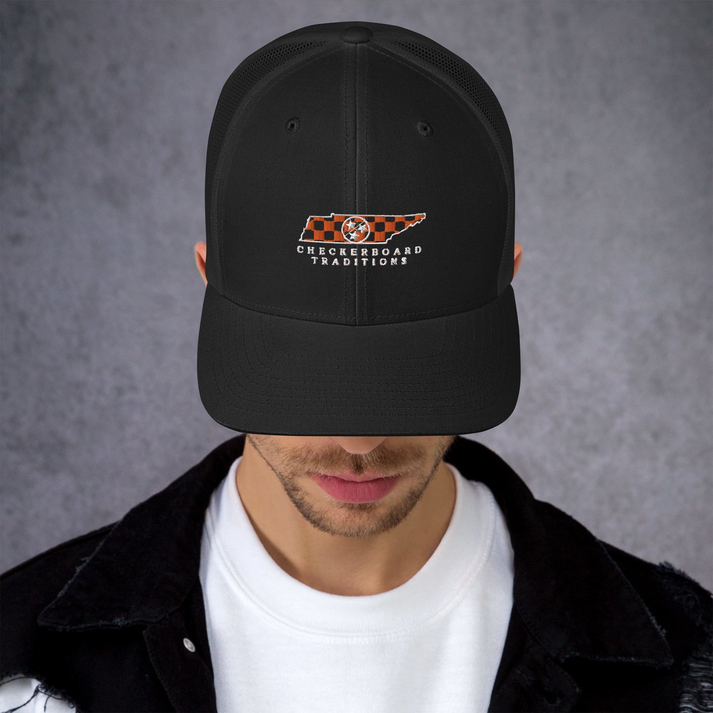 Checkerboard Traditions Snapback Hat (Black)