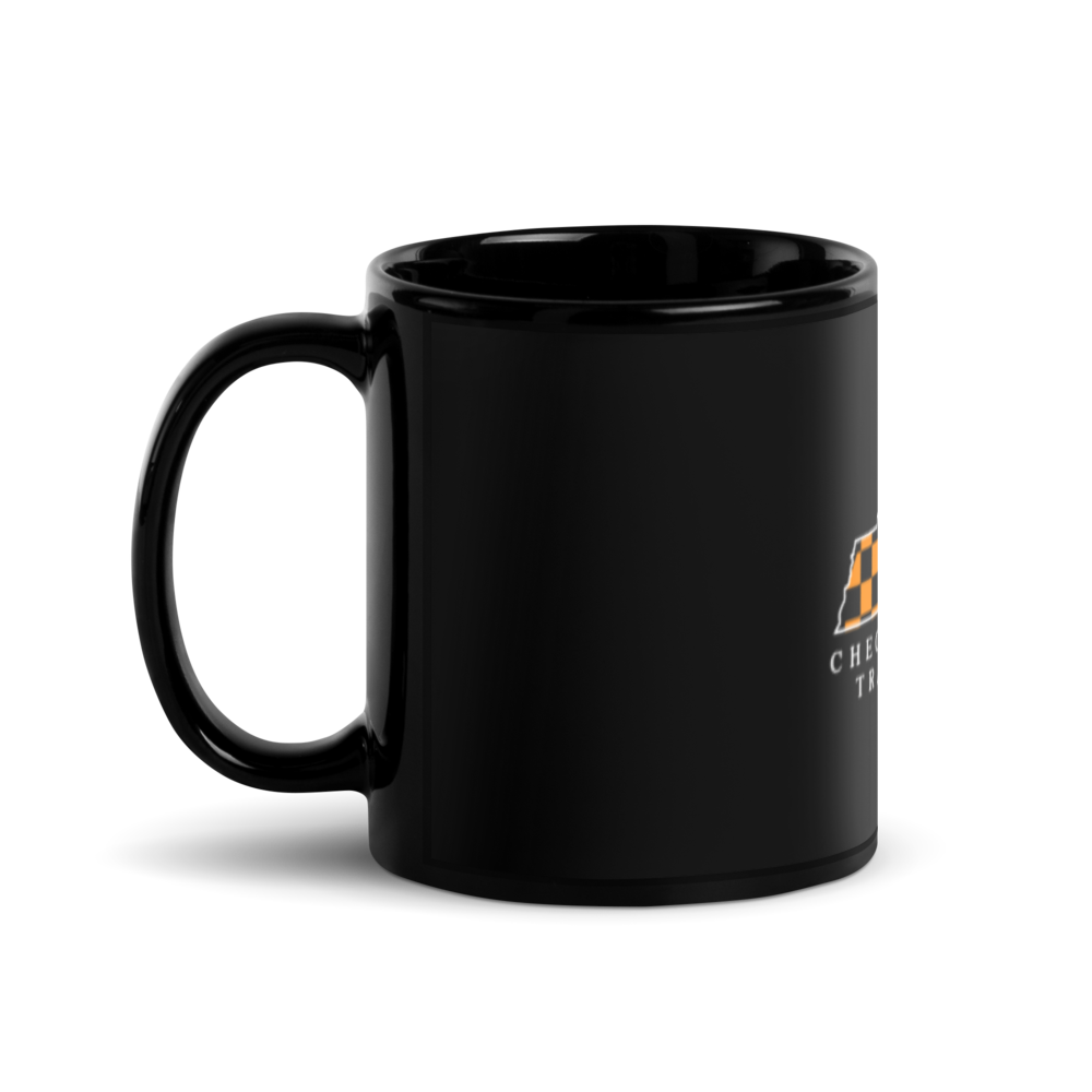 Checkerboard Traditions- Black Glossy Mug