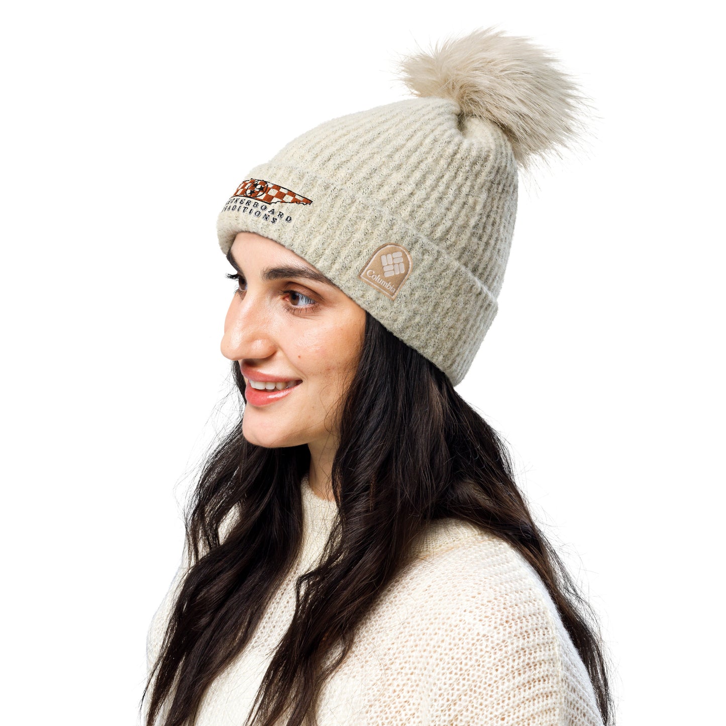 Checkerboard Traditions- Columbia Pom-Pom Beanie