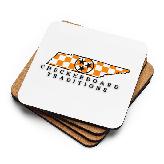 Checkerboard Traditions- Cork-Back Coaster