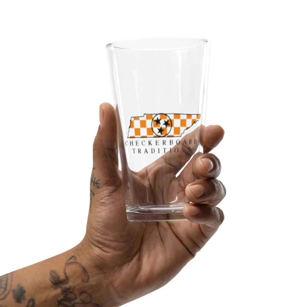 Checkerboard Traditions- Shaker Pint Glass