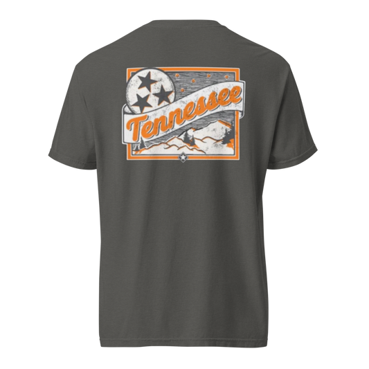 Checkerboard Traditions- "Tennessee Mountains" COMFORT COLOR T- Shirt (Pepper Grey)