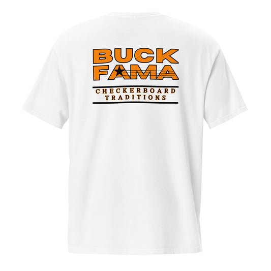 Checkerboard Traditions - Unisex BUCK FAMA Retro Comfort Color(White)