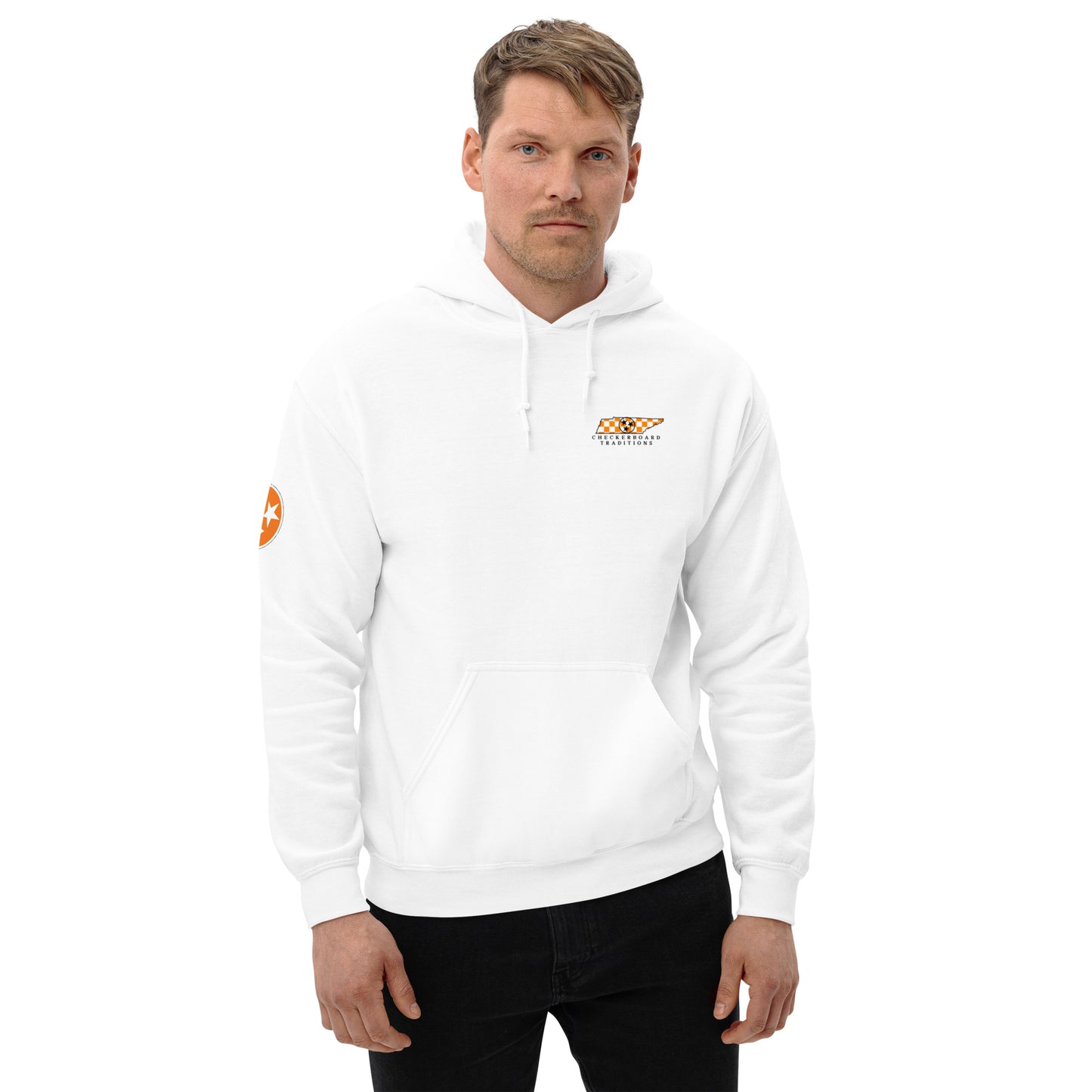 Checkerboard Traditions Unisex Hoodie (White)