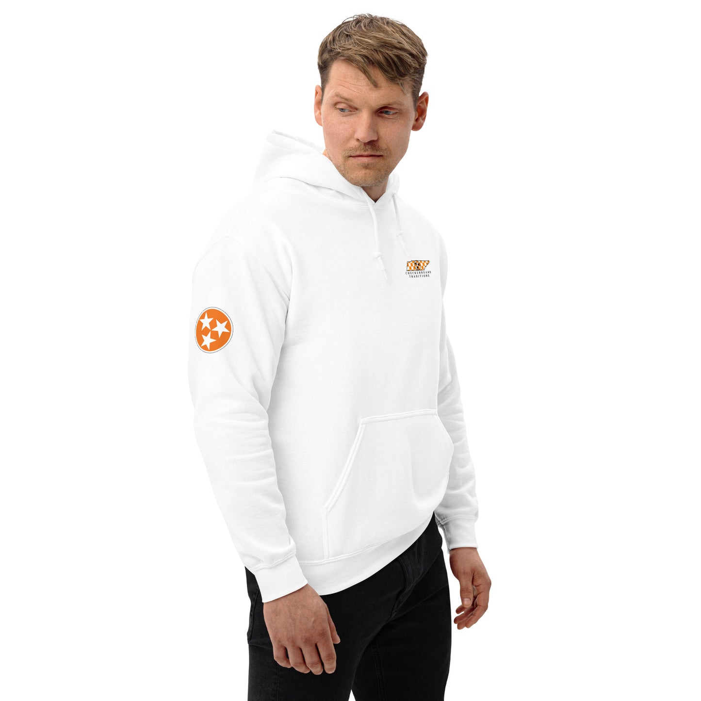 Checkerboard Traditions Unisex Hoodie (White)