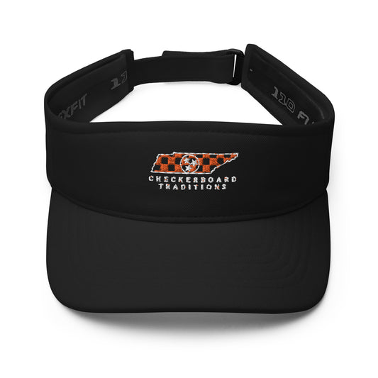 Checkerboard Traditions Unisex Flexfit Visor (Black)